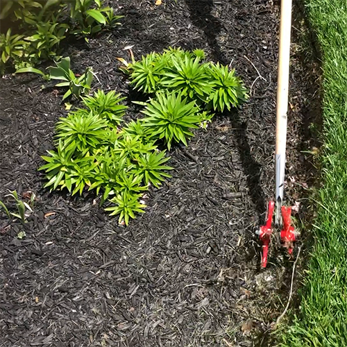 The Spintiller is a multi-function landscaping & gardening tool that you easily roll over the ground to cultivate, till, weed, aerate, dress mulch, spot-seed and more.